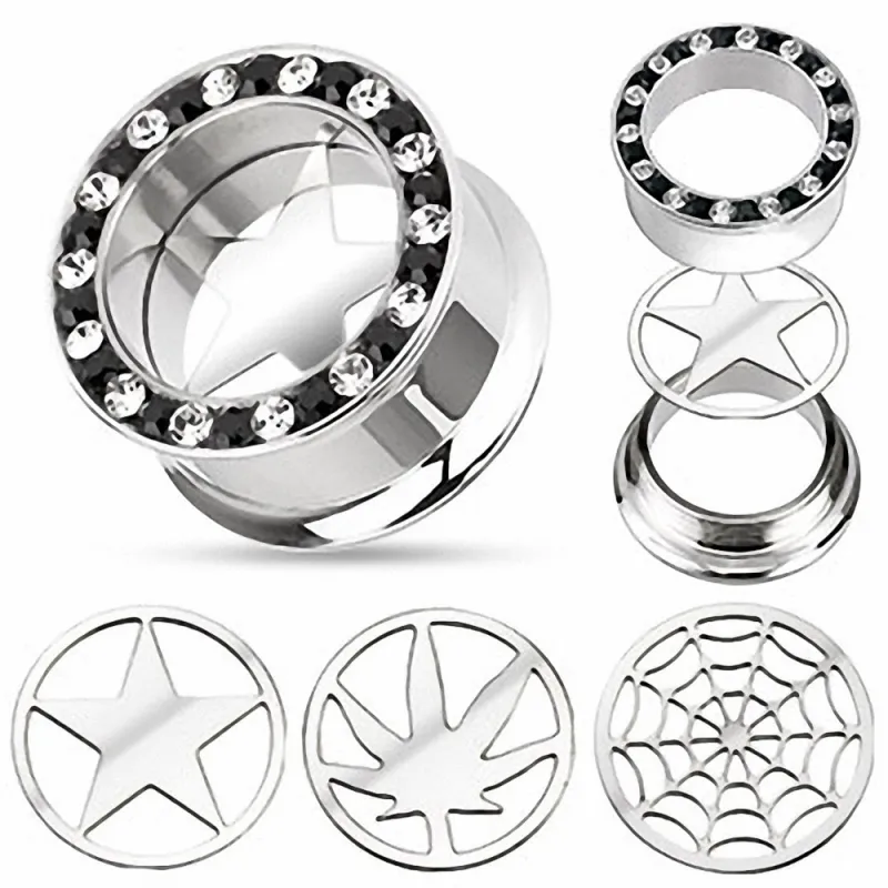 Piercing Tunnel Plug Interchangeable 4 en 1