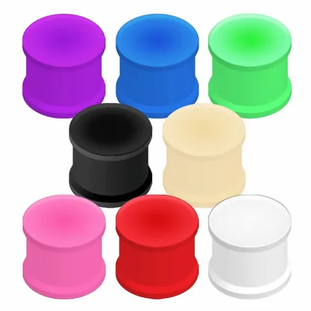 Piercing Plug en Silicone Flexible Couleurs Vives 