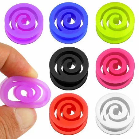 Piercing Plug Silicone Flexible Spirale