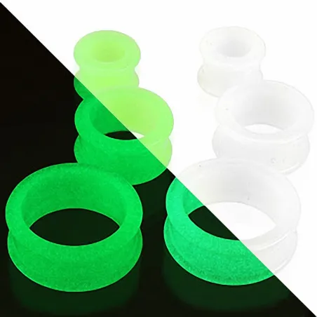 Piercing Tunnel Silicone Flexible Glow in the Dark