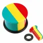 Piercing Plug Acrylique Rasta Jamaique