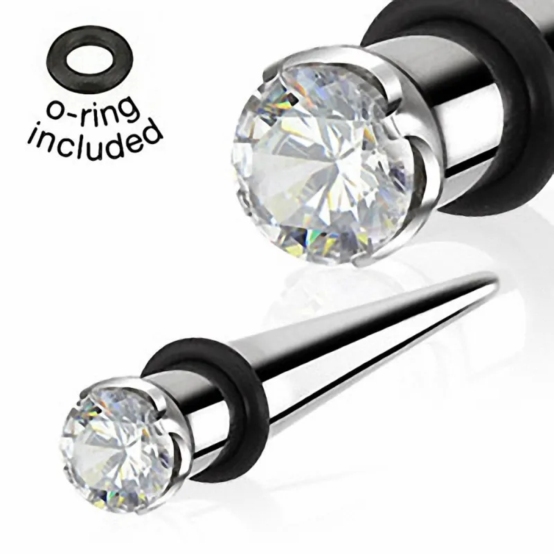 Piercing Ecarteur Acier avec Strass