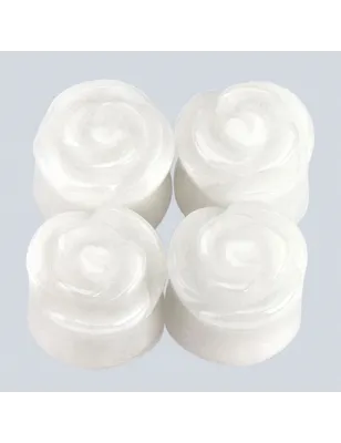 Piercing plug pierre jade blanche rose