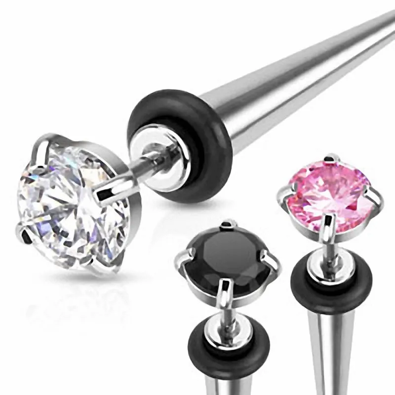 Faux Piercing Ecarteur Oreille Strass