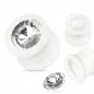 Piercing plug silicone blanc strass