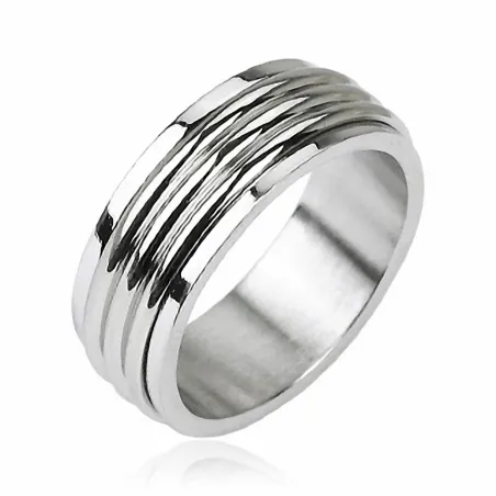 Bague Tournante acier inoxydable Triple rainures