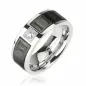 Bague Chiffres Romains Noir en acier inoxydable