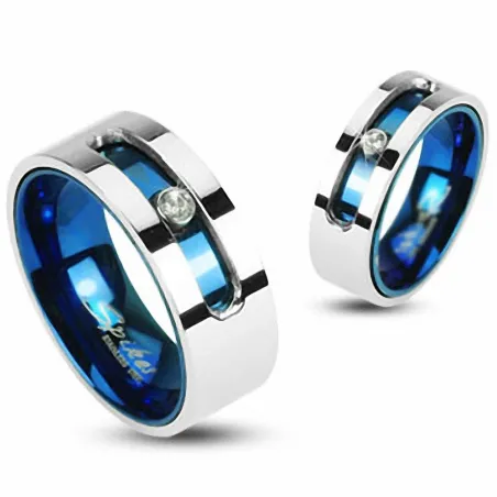 Bague Tournante Bleue acier inoxydable