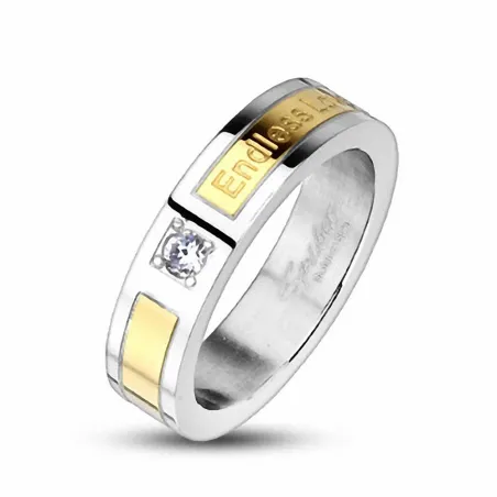 Bague acier inoxydable Endless Love