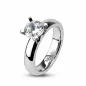 Bague Acier inoxydable Pierre CZ Solitaire