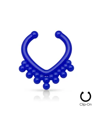 Faux piercing septum triangle perles