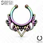 Faux piercing septum tribal