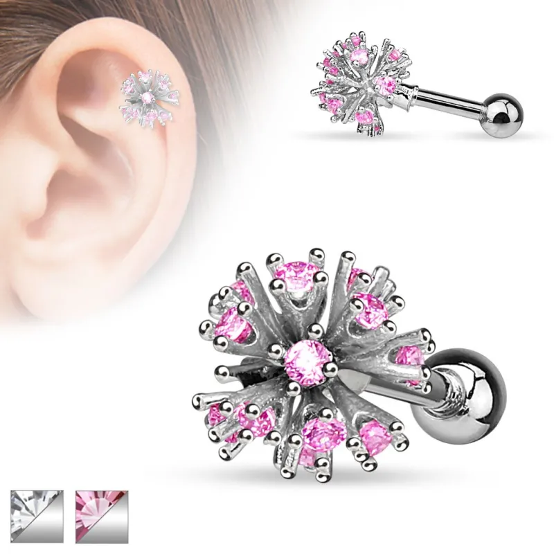 Piercing cartilage multi gemmes