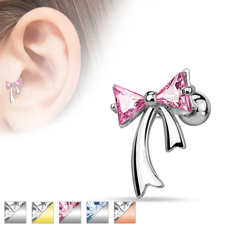 Piercing tragus cartilage noeud