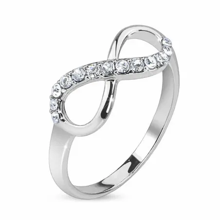 Bague femme infini acier