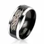 Bague homme tribale noire