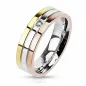 Bague femme en acier inoxydable Triple Tons