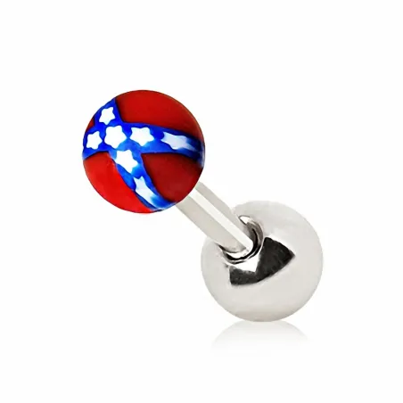 Piercing cartilage drapeau rebelle