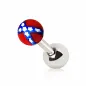 Piercing oreille cartilage drapeau rebelle