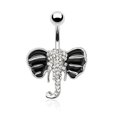 Piercing nombril éléphant noir