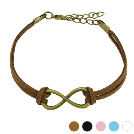 Bracelet similicuir symbole infini large