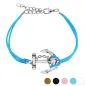 Bracelet similicuir ancre marine