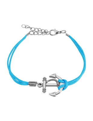 Bracelet similicuir petite ancre marine