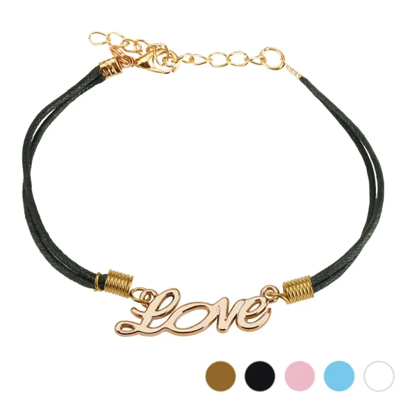 Bracelet similicuir mot LOVE