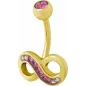 Piercing nombril Crystal Evolution Swarovski Doré Infini