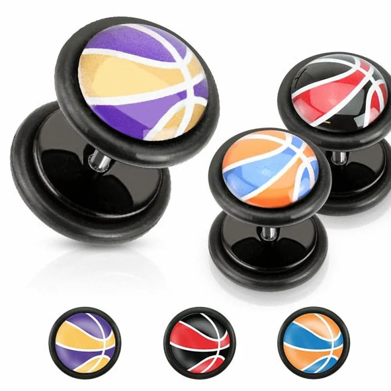 Faux Piercing plug basketball