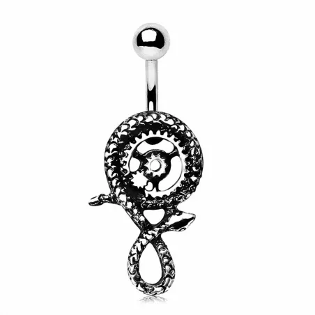 Piercing nombril Steampunk serpent