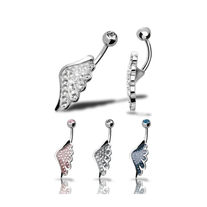 Piercing nombril Crystal Evolution Swarovski Aile d'ange