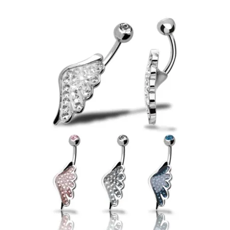 Piercing nombril Crystal Evolution Swarovski Aile d'ange