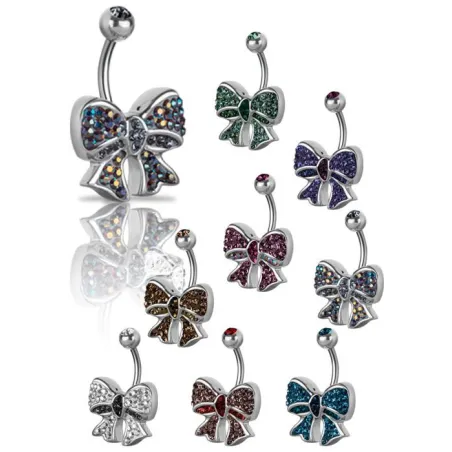 Piercing nombril Crystal Evolution Swarovski Noeud Ruban