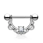 Piercing téton filigrane strass