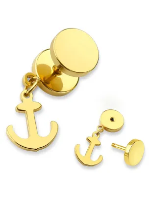 Piercing faux plug ancre marine