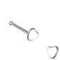 Piercing nez tige droite coeur