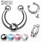 Faux piercing septum strass interchangeables