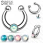 Faux piercing septum strass interchangeables opale