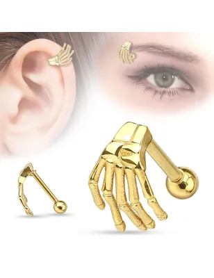 Piercing arcade cartilage main de squelette