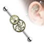 Piercing industriel oreille Steampunk rouages