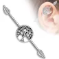 Piercing industriel oreille arbre de vie