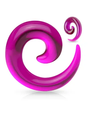 Piercing Ecarteur Oreille Acrylique Spirale