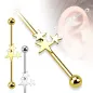 Piercing industriel oreille étoiles