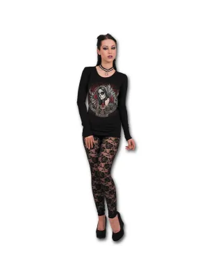 SPIRAL T-Shirt femme gothique à manches longues Jour des morts