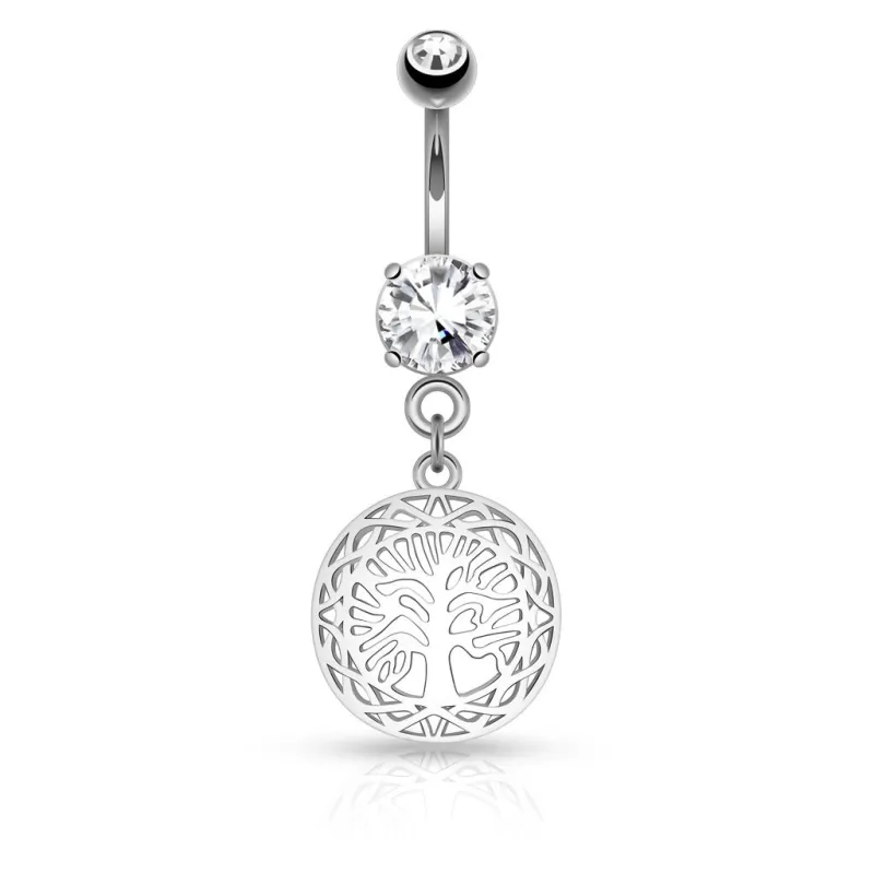 Piercing nombril arbre de vie filigrane