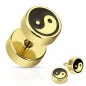 Piercing faux plug yin yang