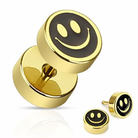 Piercing faux plug smiley