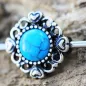 Piercing industriel oreille vintage turquoise