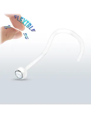 Piercing nez BioFlex Tige Blanche